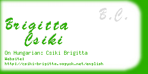 brigitta csiki business card
